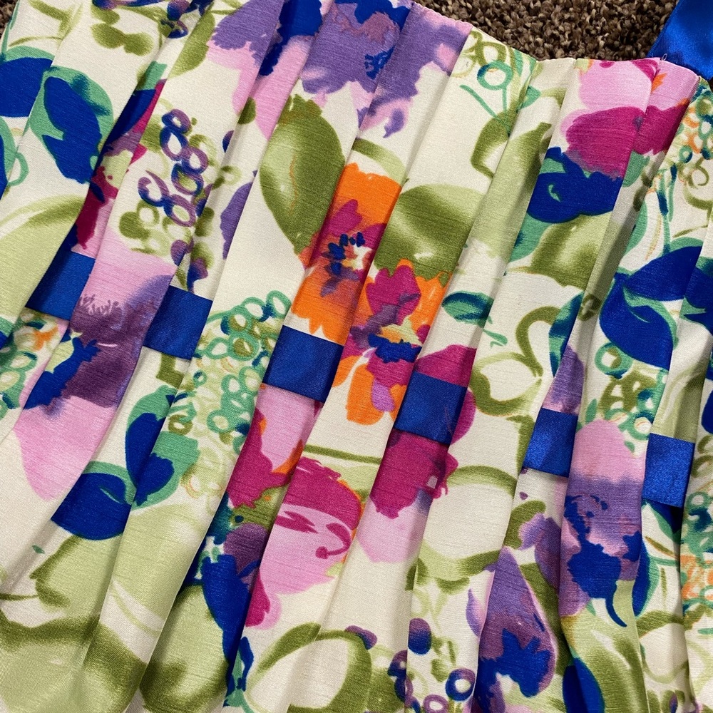 Lemon Figg Floral Sleeveless Girls Dress Size 10 - Picture 4 of 8